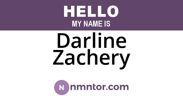 Darline Zachery