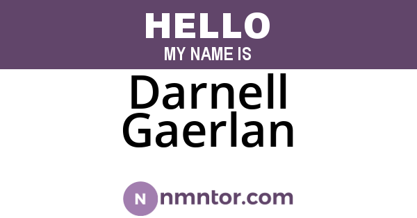 Darnell Gaerlan