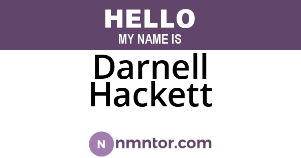 Darnell Hackett