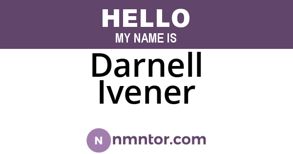 Darnell Ivener