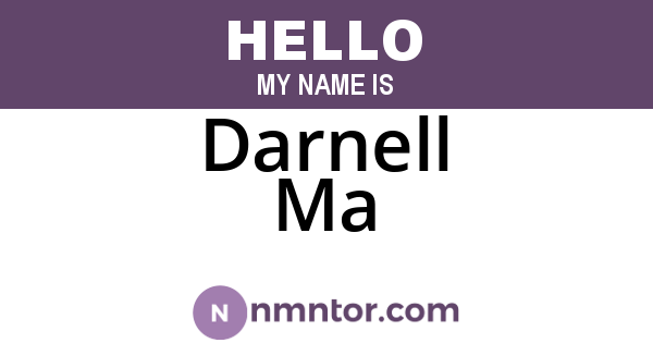 Darnell Ma