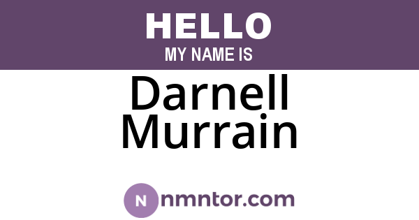 Darnell Murrain
