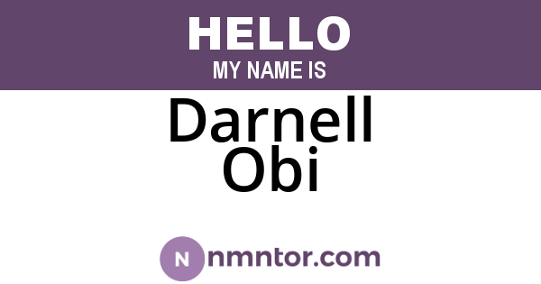 Darnell Obi