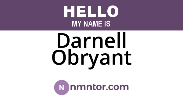 Darnell Obryant