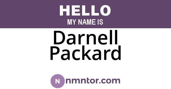Darnell Packard