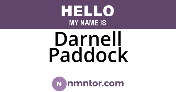 Darnell Paddock