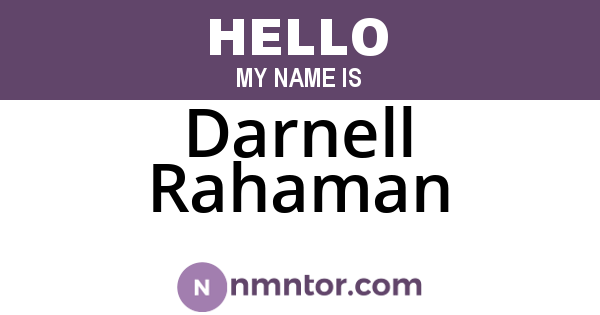 Darnell Rahaman