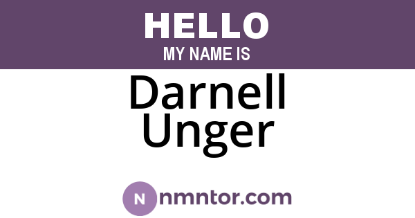 Darnell Unger