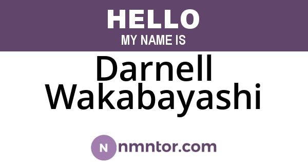 Darnell Wakabayashi