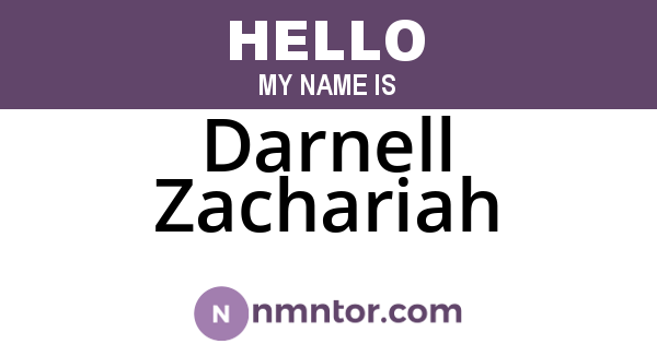 Darnell Zachariah