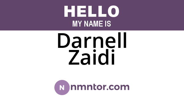 Darnell Zaidi