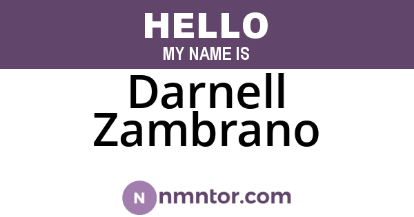 Darnell Zambrano