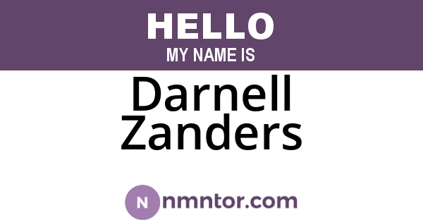 Darnell Zanders