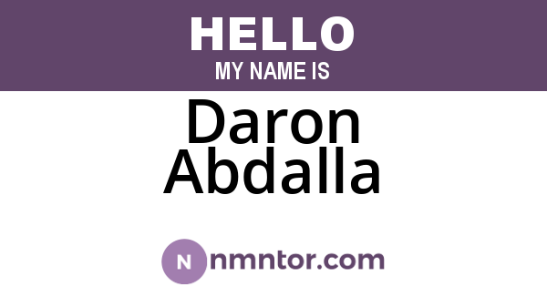 Daron Abdalla