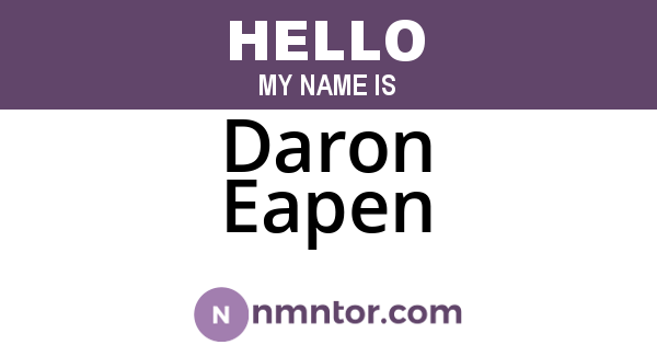 Daron Eapen