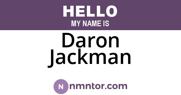 Daron Jackman