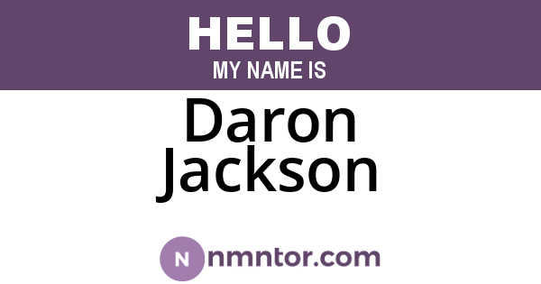 Daron Jackson