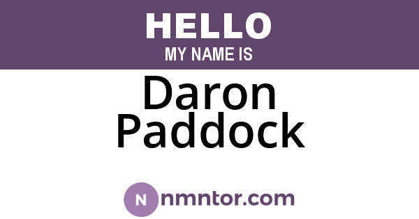 Daron Paddock