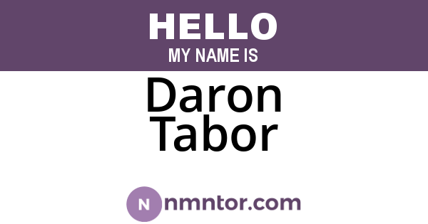 Daron Tabor