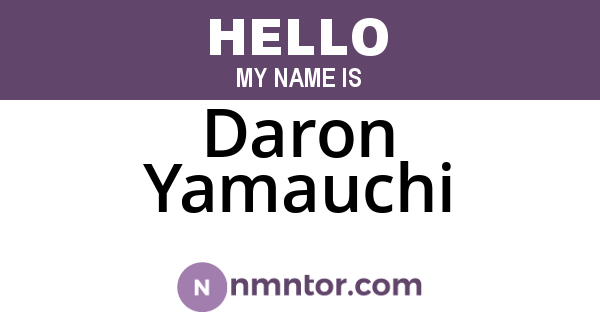 Daron Yamauchi
