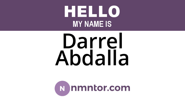 Darrel Abdalla