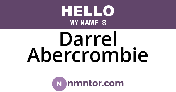 Darrel Abercrombie