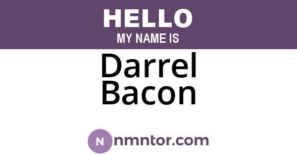 Darrel Bacon