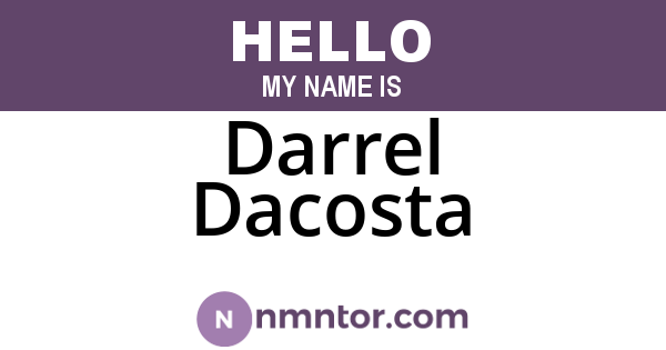 Darrel Dacosta