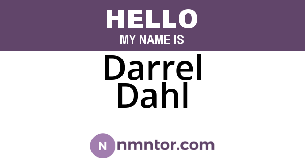 Darrel Dahl