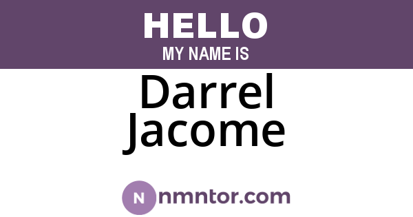 Darrel Jacome