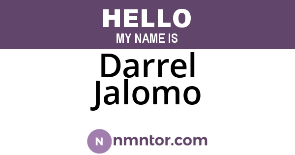Darrel Jalomo