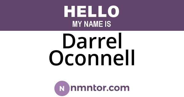 Darrel Oconnell