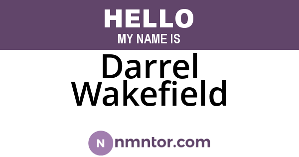 Darrel Wakefield