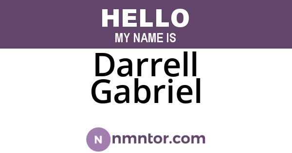 Darrell Gabriel