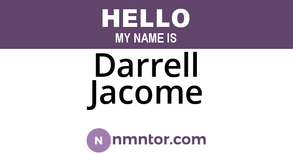 Darrell Jacome