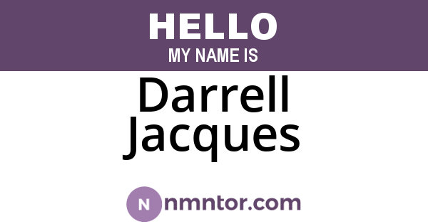 Darrell Jacques