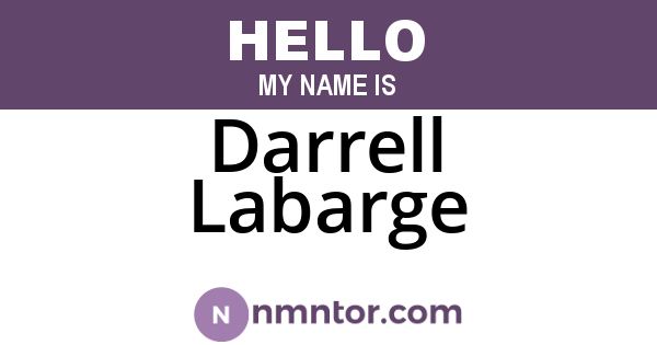 Darrell Labarge