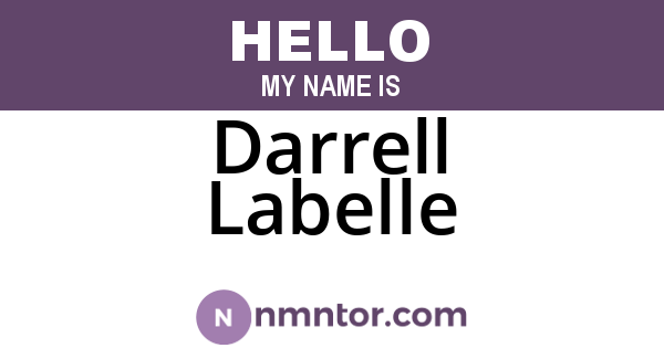Darrell Labelle