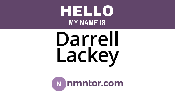 Darrell Lackey