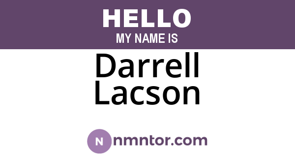 Darrell Lacson