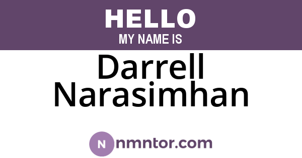 Darrell Narasimhan