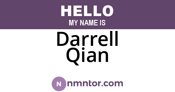 Darrell Qian