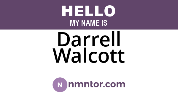 Darrell Walcott