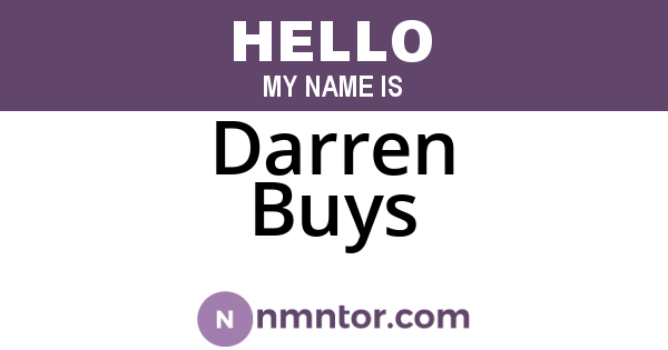Darren Buys