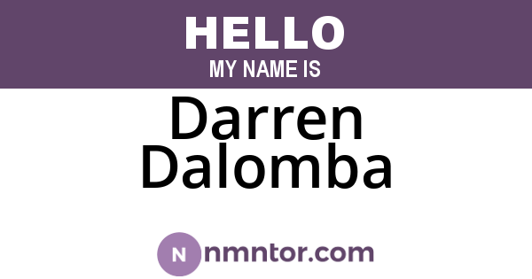 Darren Dalomba