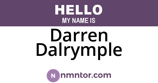 Darren Dalrymple