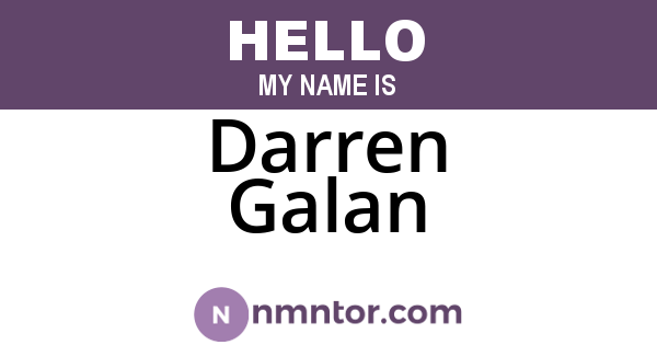 Darren Galan