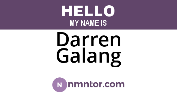 Darren Galang