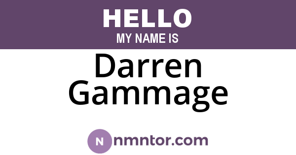 Darren Gammage