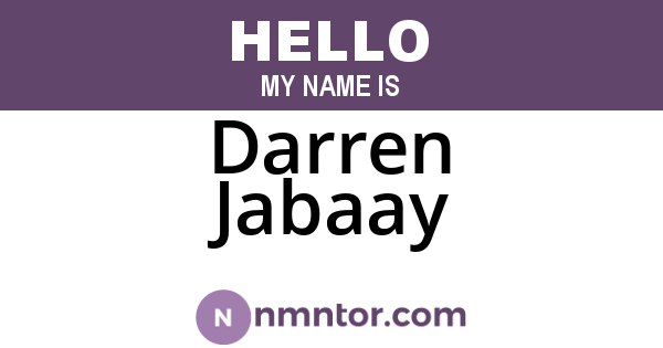 Darren Jabaay